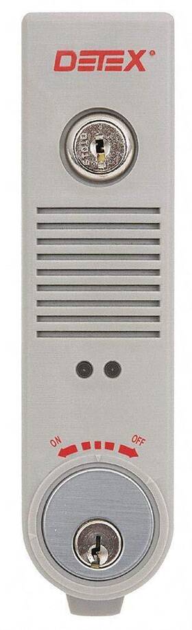 Detex Eax-300w Gray W-cyl Dtxeax-300w Exit Device