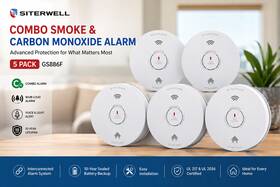 Siterwell 516600001 Combo Smoke And Carbon Monoxide Alarm 5 Pack Gs886f