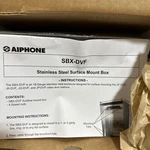 New Aiphone Sbx-dvf 31705 Stainless Steel Surface Mount Box For Jf/jk/jo/jp. Price: $67.99.